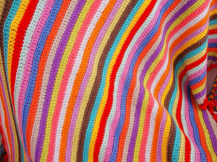Stripy baby blanket: Tadaaaaaaaa
